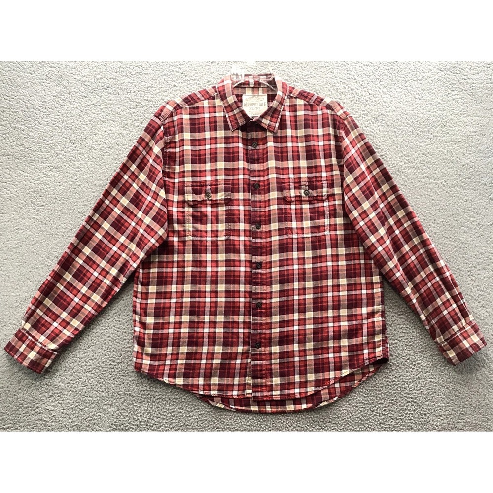 Aeropostale Men's Long Sleeve Flannel Shirt Plaid Size XL